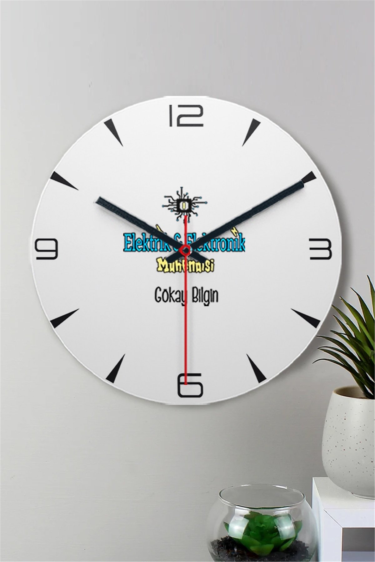 Elektrik Elektronik Mühendisi Ahşap Duvar Saati