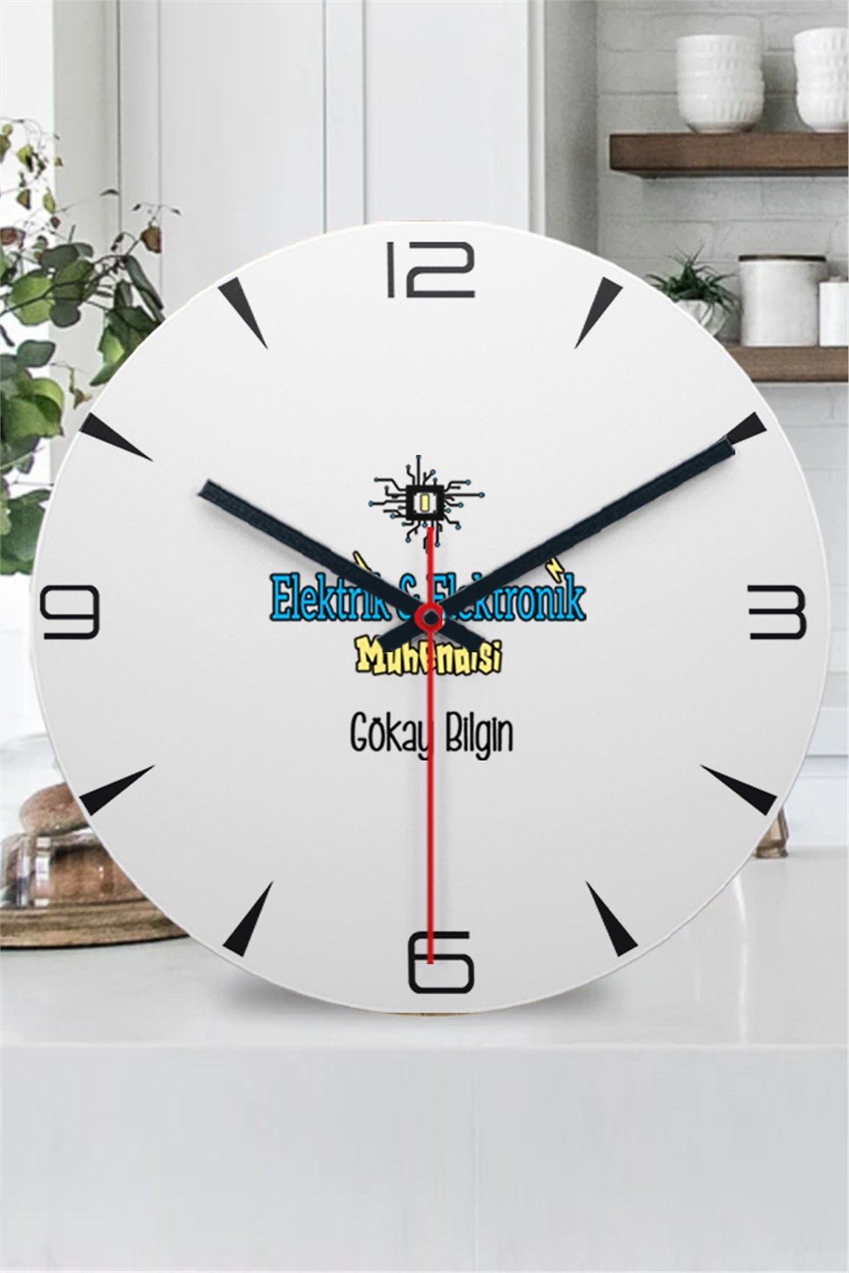 Elektrik Elektronik Mühendisi Ahşap Duvar Saati