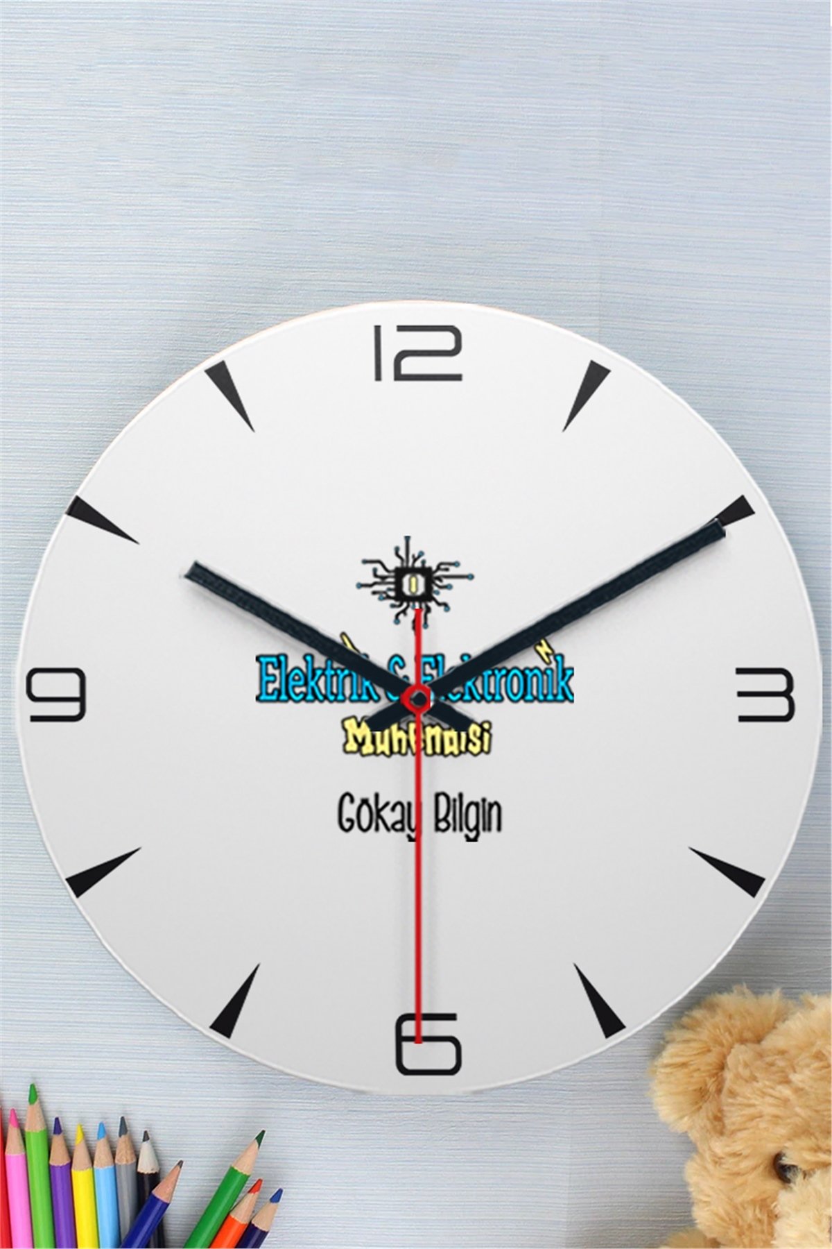 Elektrik Elektronik Mühendisi Ahşap Duvar Saati