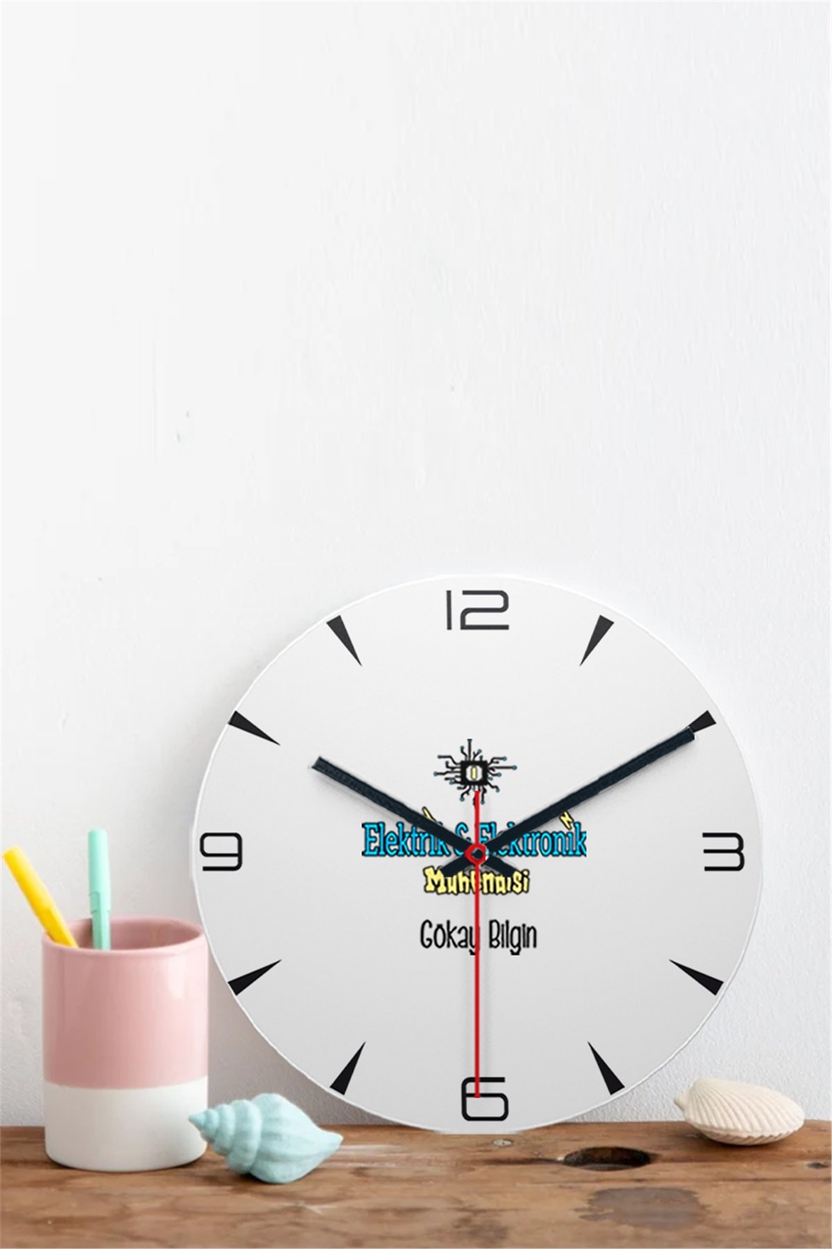 Elektrik Elektronik Mühendisi Ahşap Duvar Saati