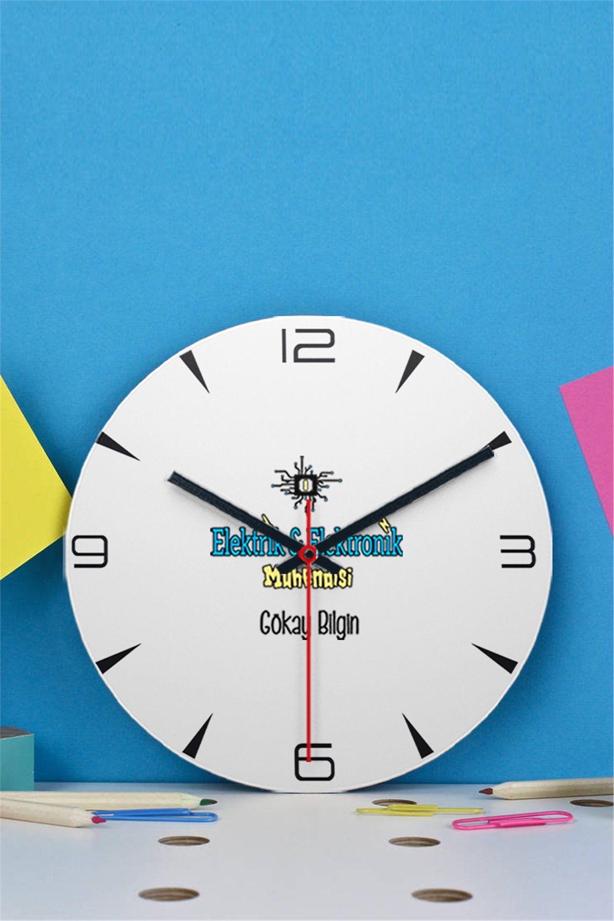 Elektrik Elektronik Mühendisi Ahşap Duvar Saati