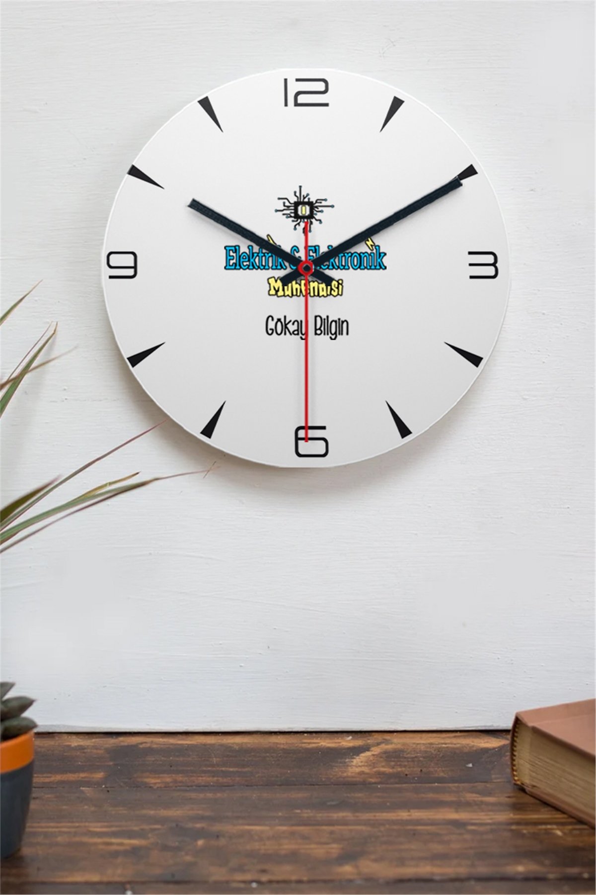 Elektrik Elektronik Mühendisi Ahşap Duvar Saati
