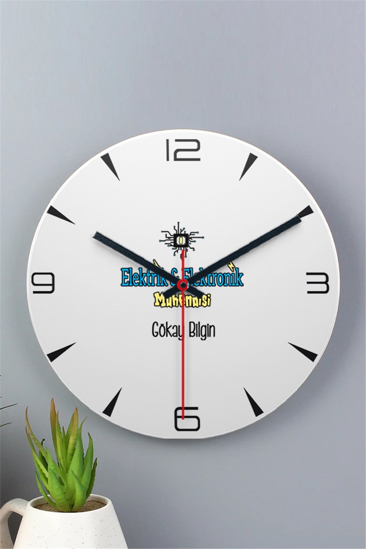 Elektrik Elektronik Mühendisi Ahşap Duvar Saati