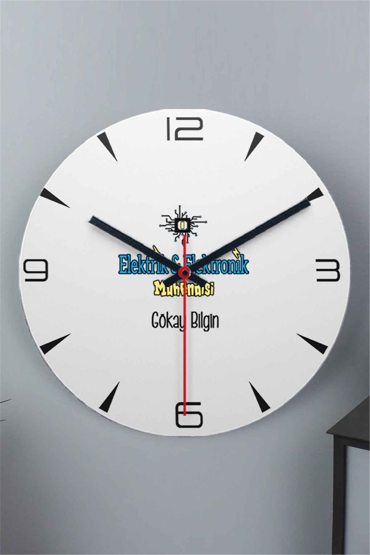 Elektrik Elektronik Mühendisi Ahşap Duvar Saati