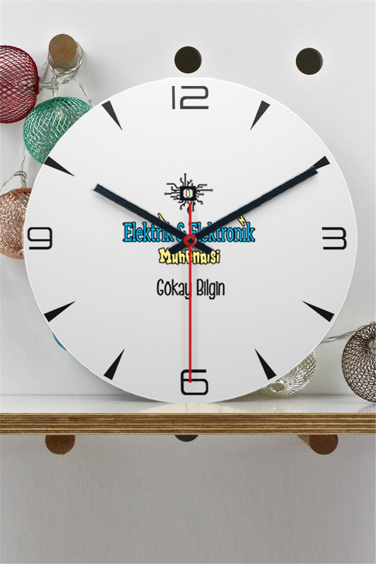 Elektrik Elektronik Mühendisi Ahşap Duvar Saati