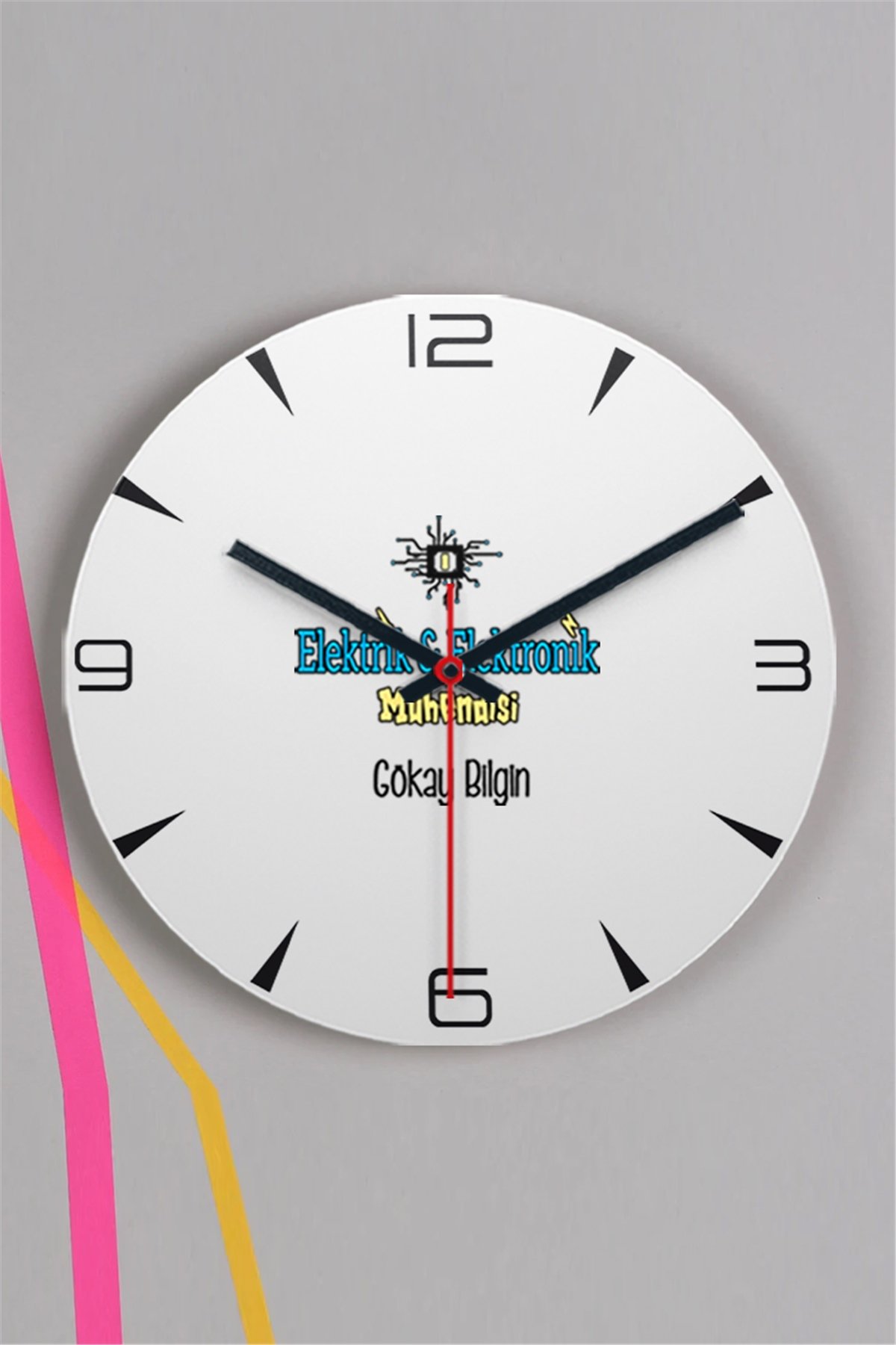 Elektrik Elektronik Mühendisi Ahşap Duvar Saati