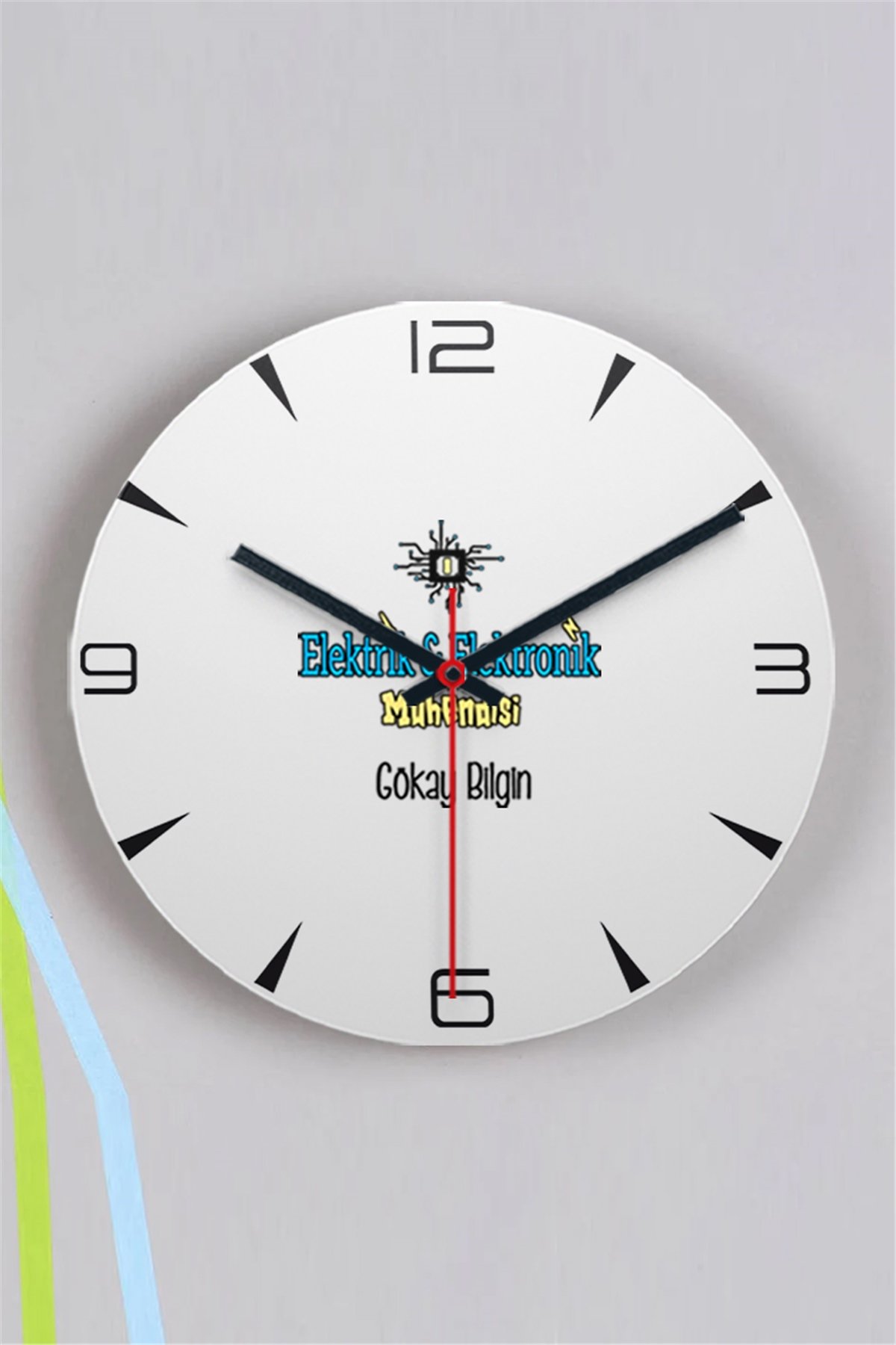 Elektrik Elektronik Mühendisi Ahşap Duvar Saati