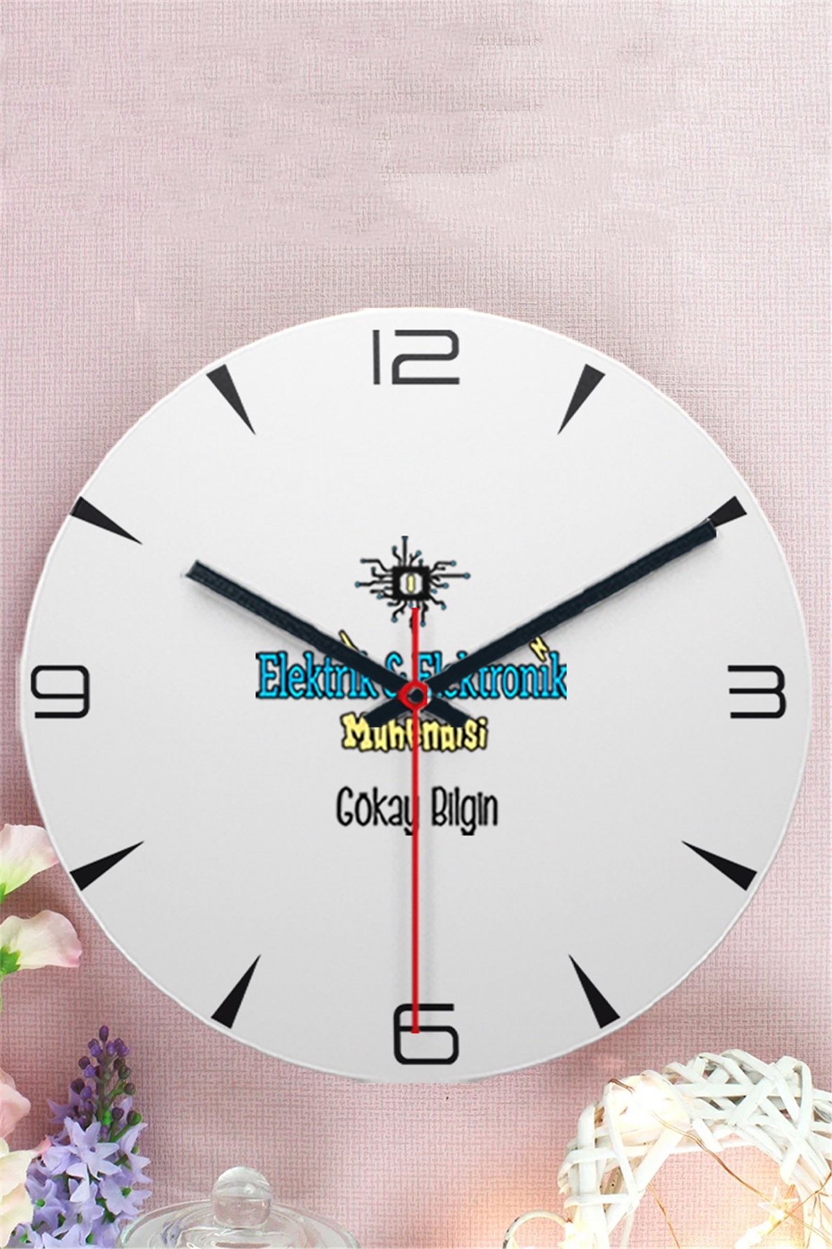 Elektrik Elektronik Mühendisi Ahşap Duvar Saati