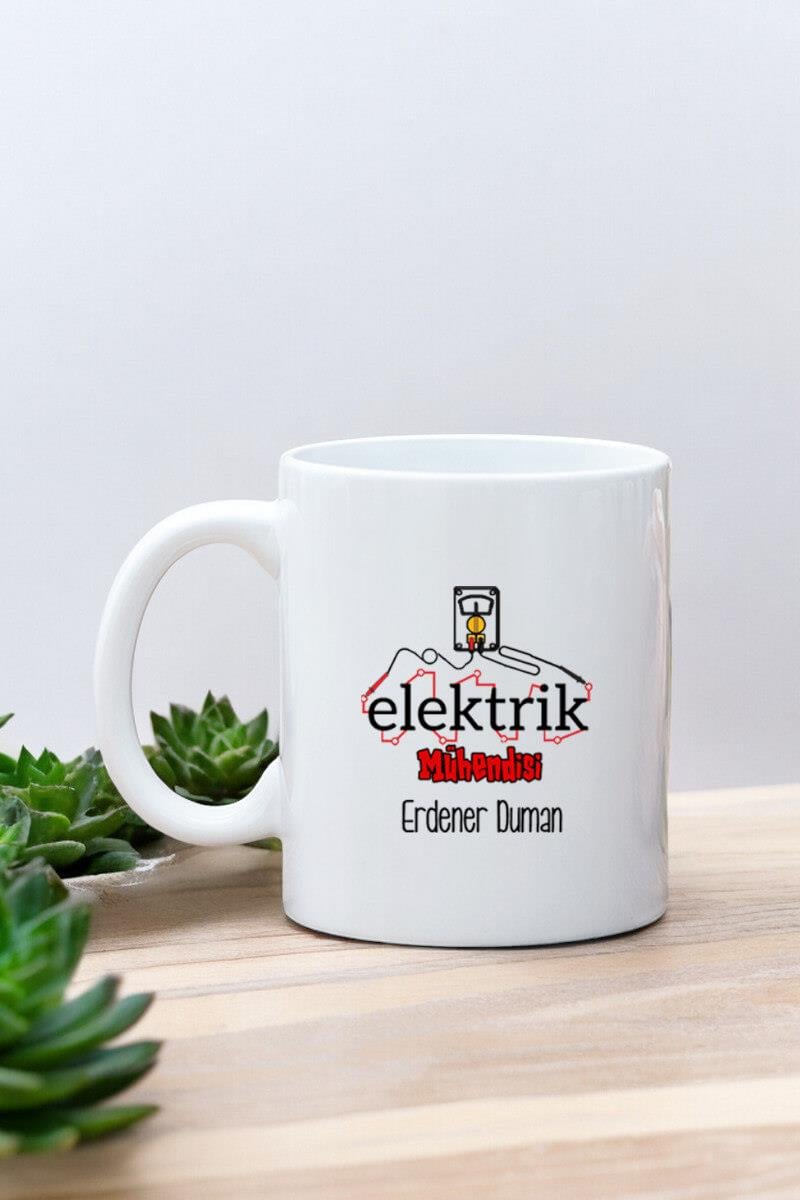 Elektrik Mühendisine Hediye Beyaz Kupa Bardak
