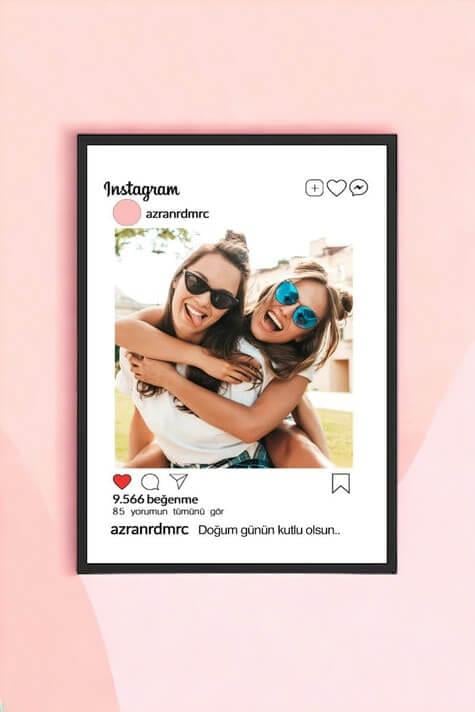 En Yakın Arkadaşa Doğum Günü Hediyesi İnstagram Tasarım Çerçeve