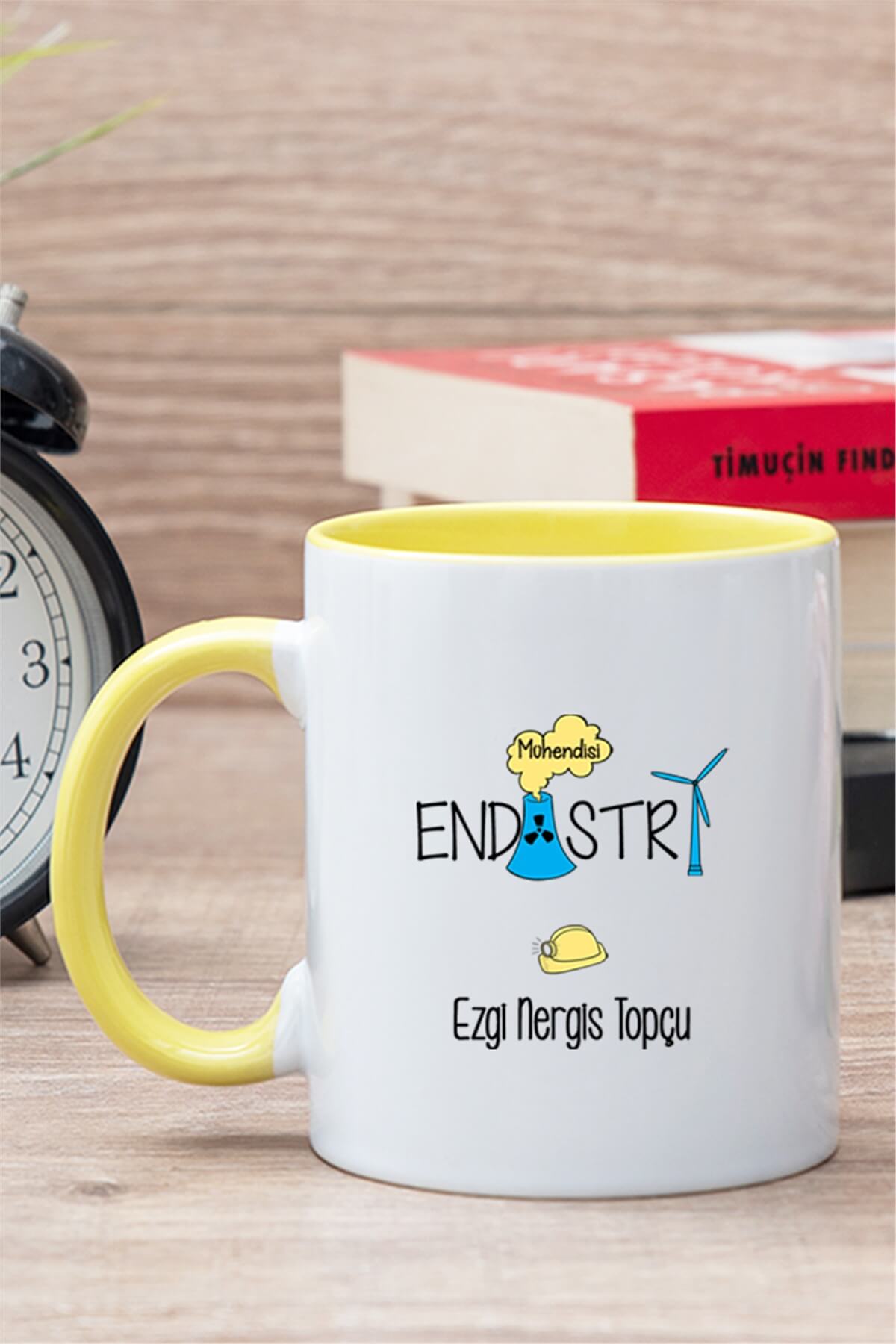 Endüstri Mühendisi İçi Renkli Kupa Bardak