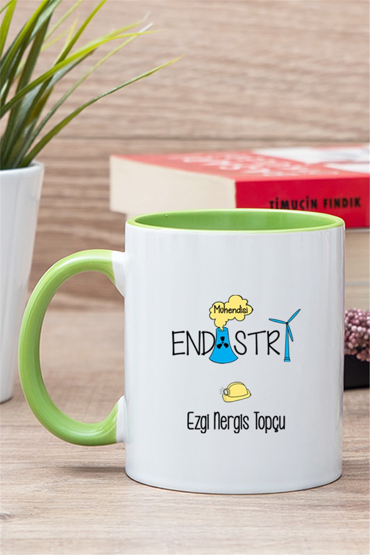 Endüstri Mühendisi İçi Renkli Kupa Bardak