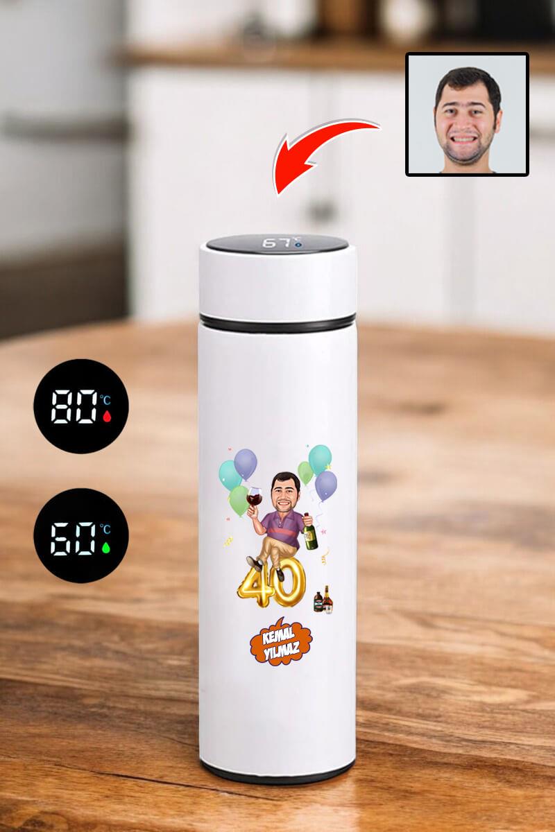 Erkeğe Doğum Günü Hediyesi Karikatürlü Termos Bardak