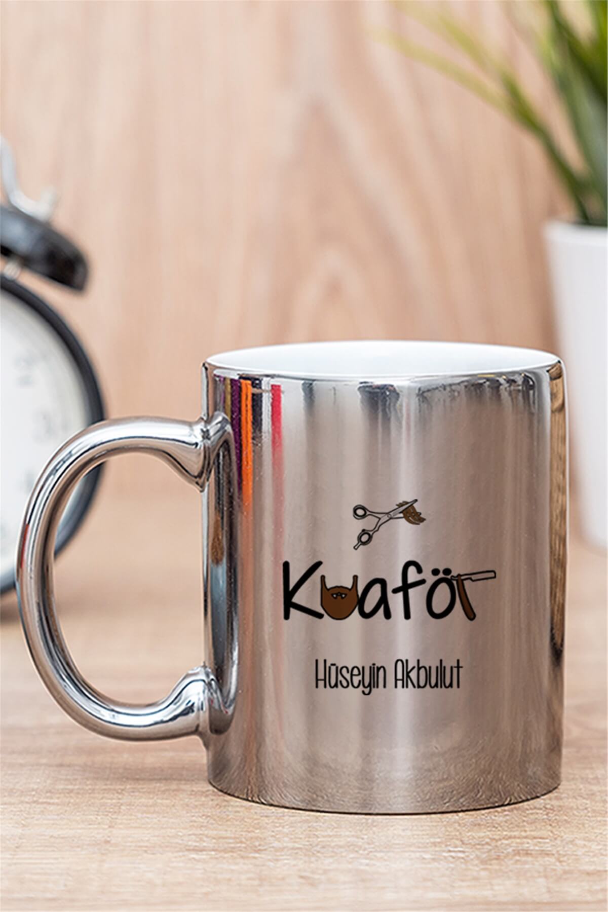Erkek Kuaförü Gold - Silver Kupa Bardak