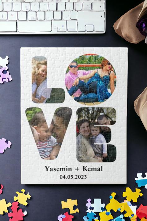 Eşe Hediye Fotoğraflı ve Tarihli Puzzle