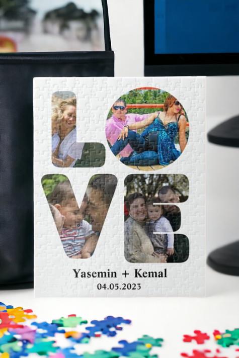 Eşe Hediye Fotoğraflı ve Tarihli Puzzle