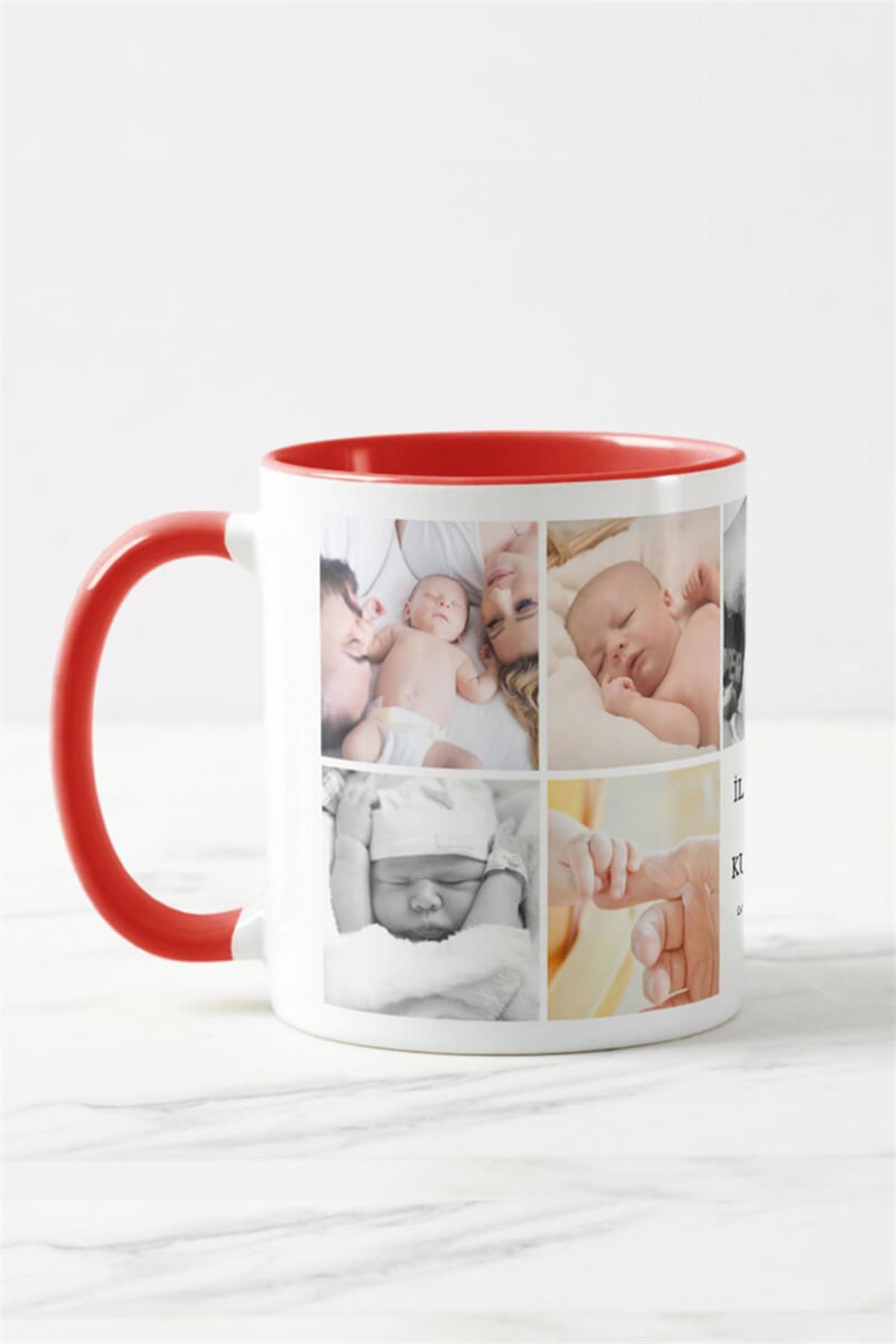 Eşe İlk Babalar Günü Hediyesi Fotoğraflı Renkli Kupa Bardak