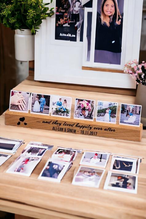 Evlilik Hatırası Fotoğraflı Ahşap Stand