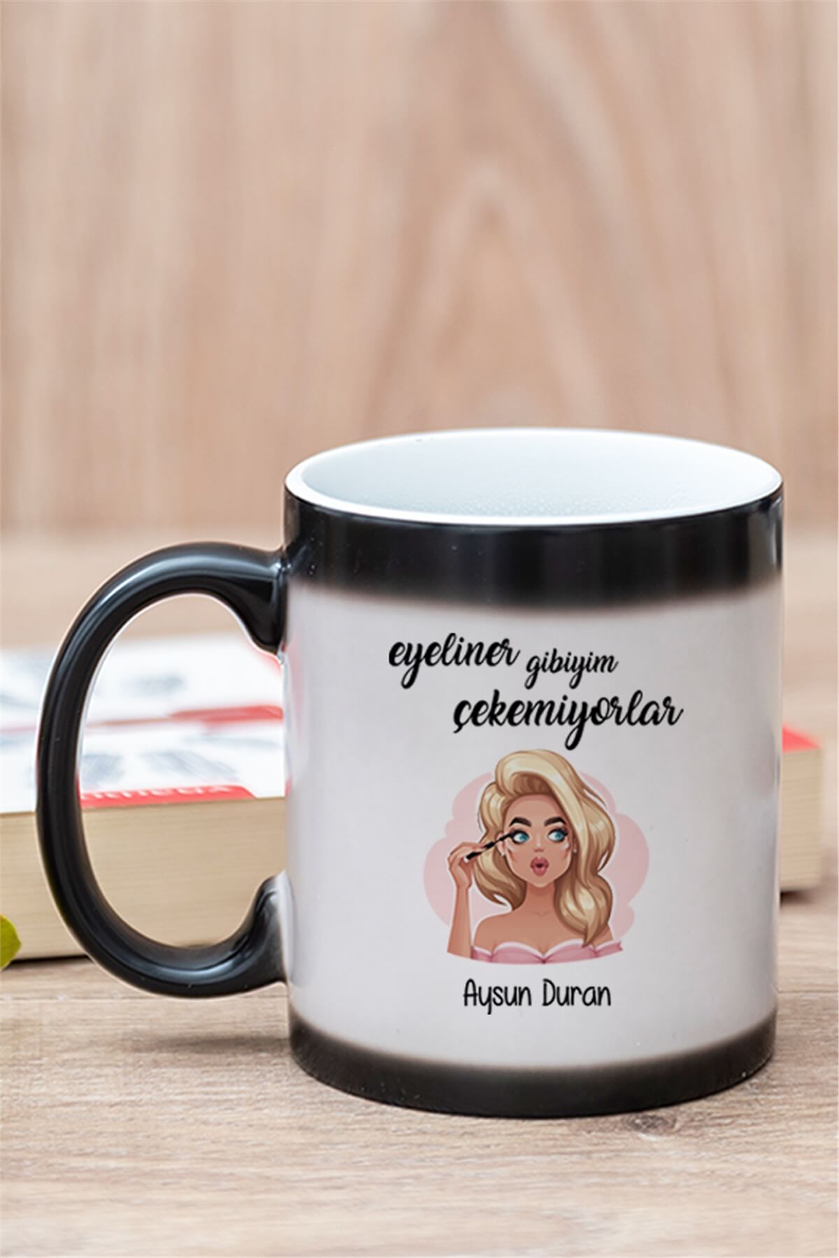 Eyeliner Gibiyim Çekemiyorlar Sihirli Kupa Bardak