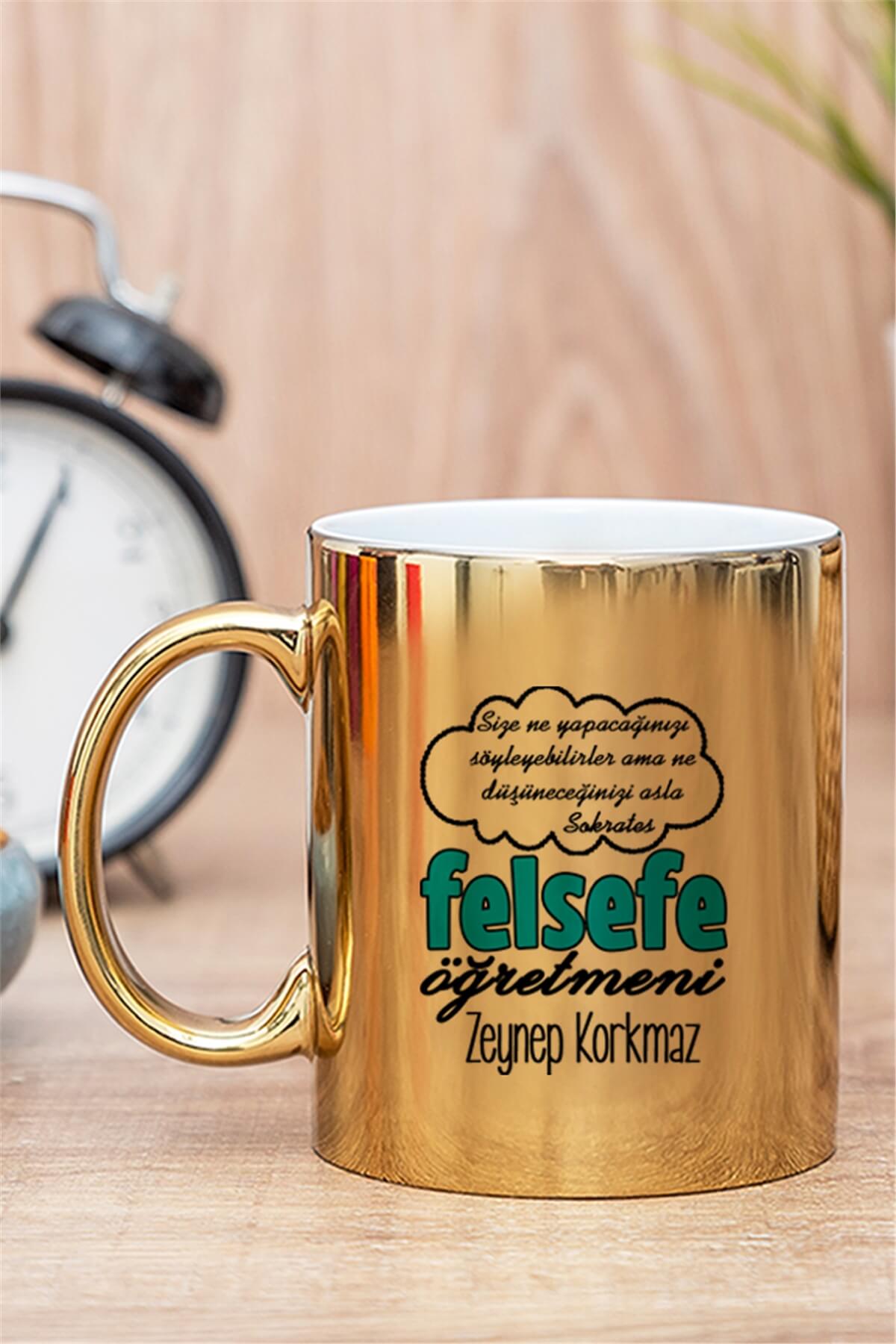 Felsefe Öğretmeni Gold - Silver Kupa Bardak