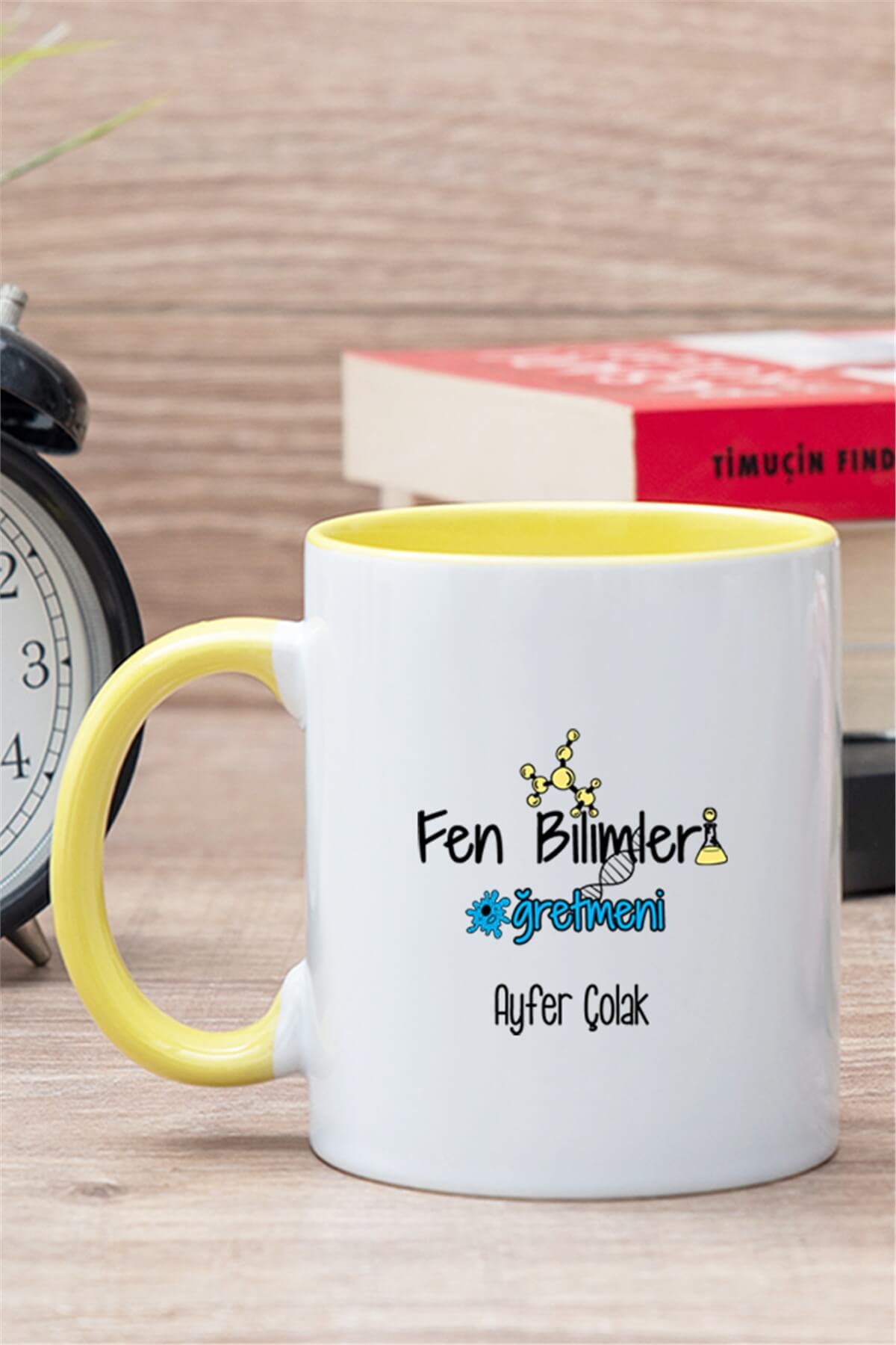 Fen Bilimleri Öğretmeni İçi Renkli Kupa Bardak