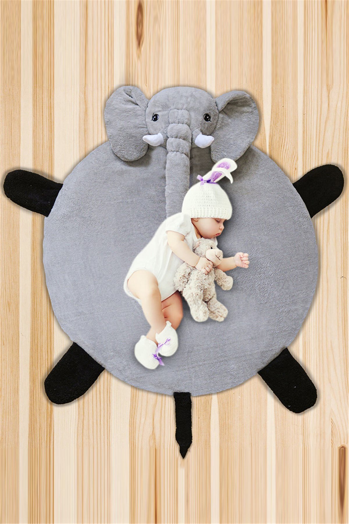 Fil Figürlü Bebek Oyun Halısı - Aktivite Matı