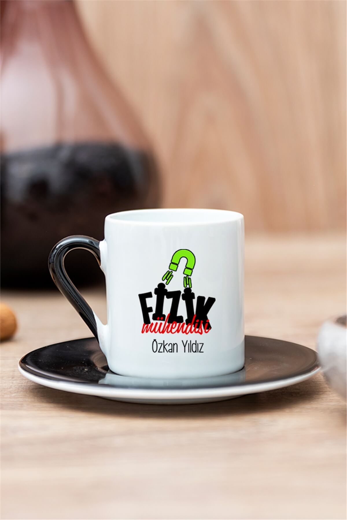 Fizik Mühendisi Renkli Türk Kahvesi Fincanı