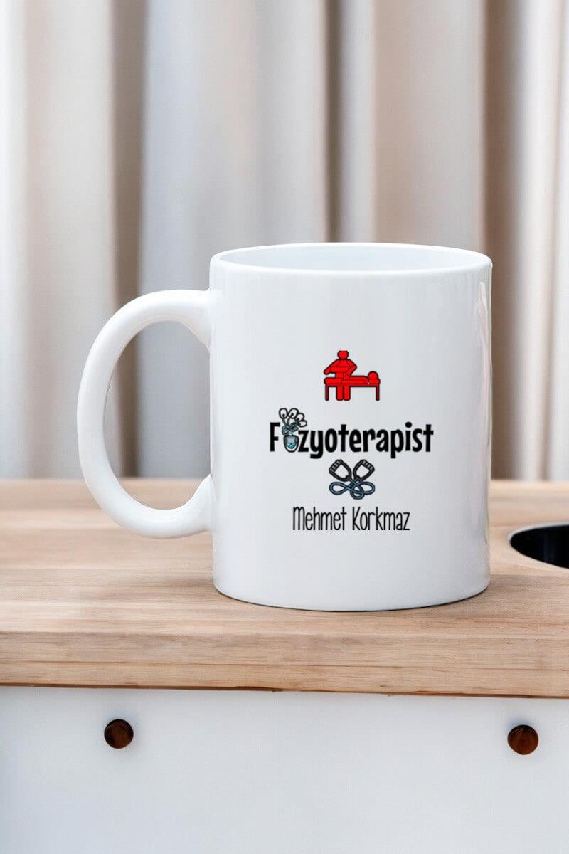 Fizyoterapistlere Hediye Beyaz Kupa Bardak