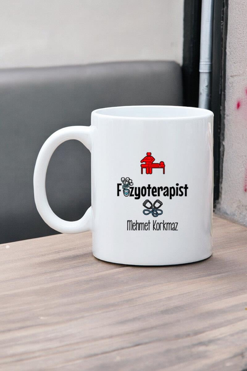 Fizyoterapistlere Hediye Beyaz Kupa Bardak