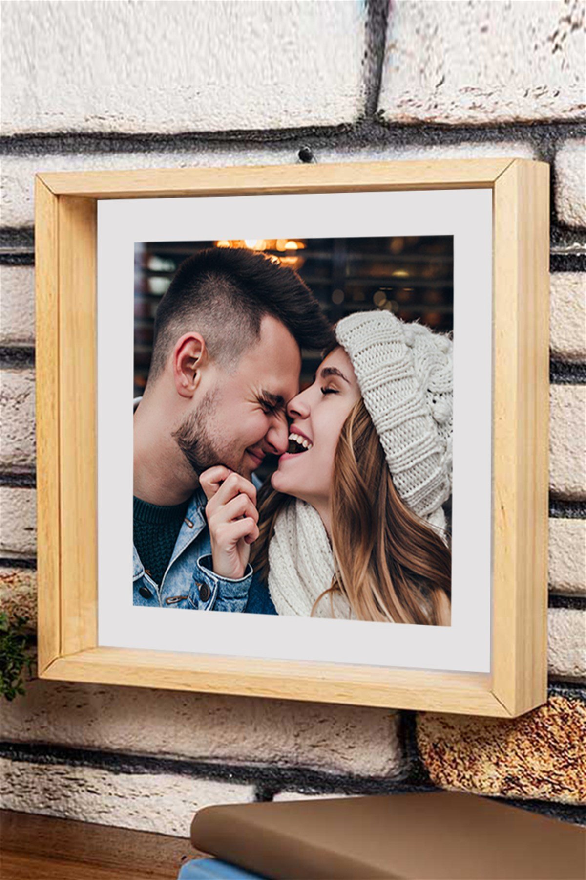 Fotoğraflı Ahşap Anı Kumbarası