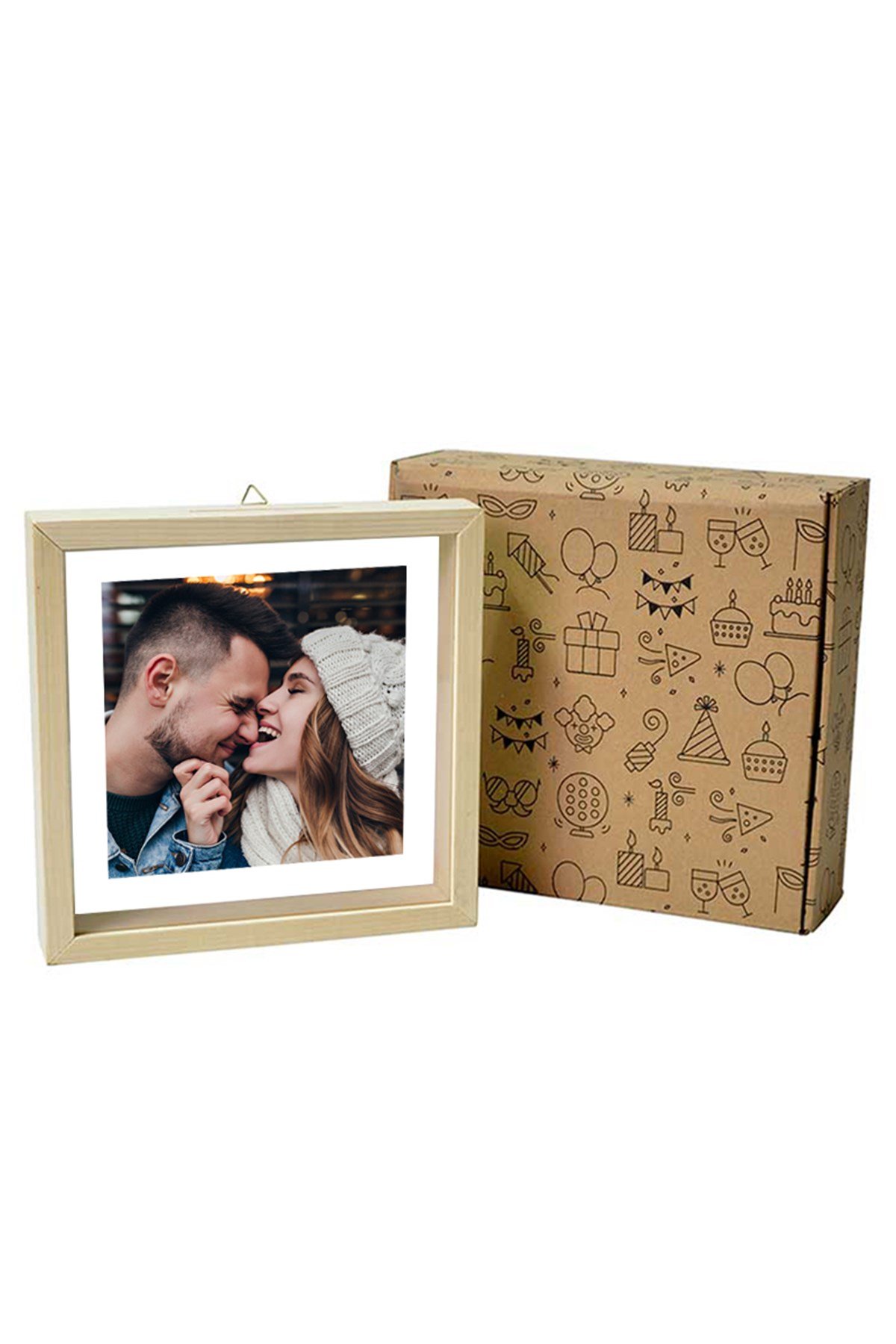 Fotoğraflı Ahşap Anı Kumbarası