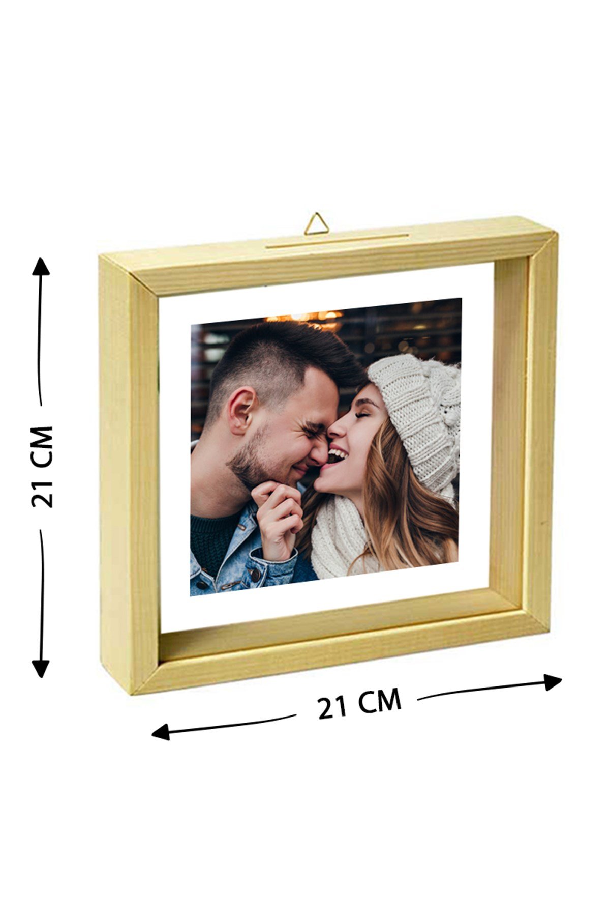 Fotoğraflı Ahşap Anı Kumbarası