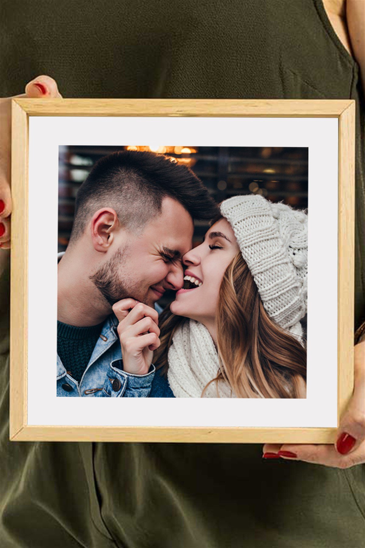 Fotoğraflı Ahşap Anı Kumbarası