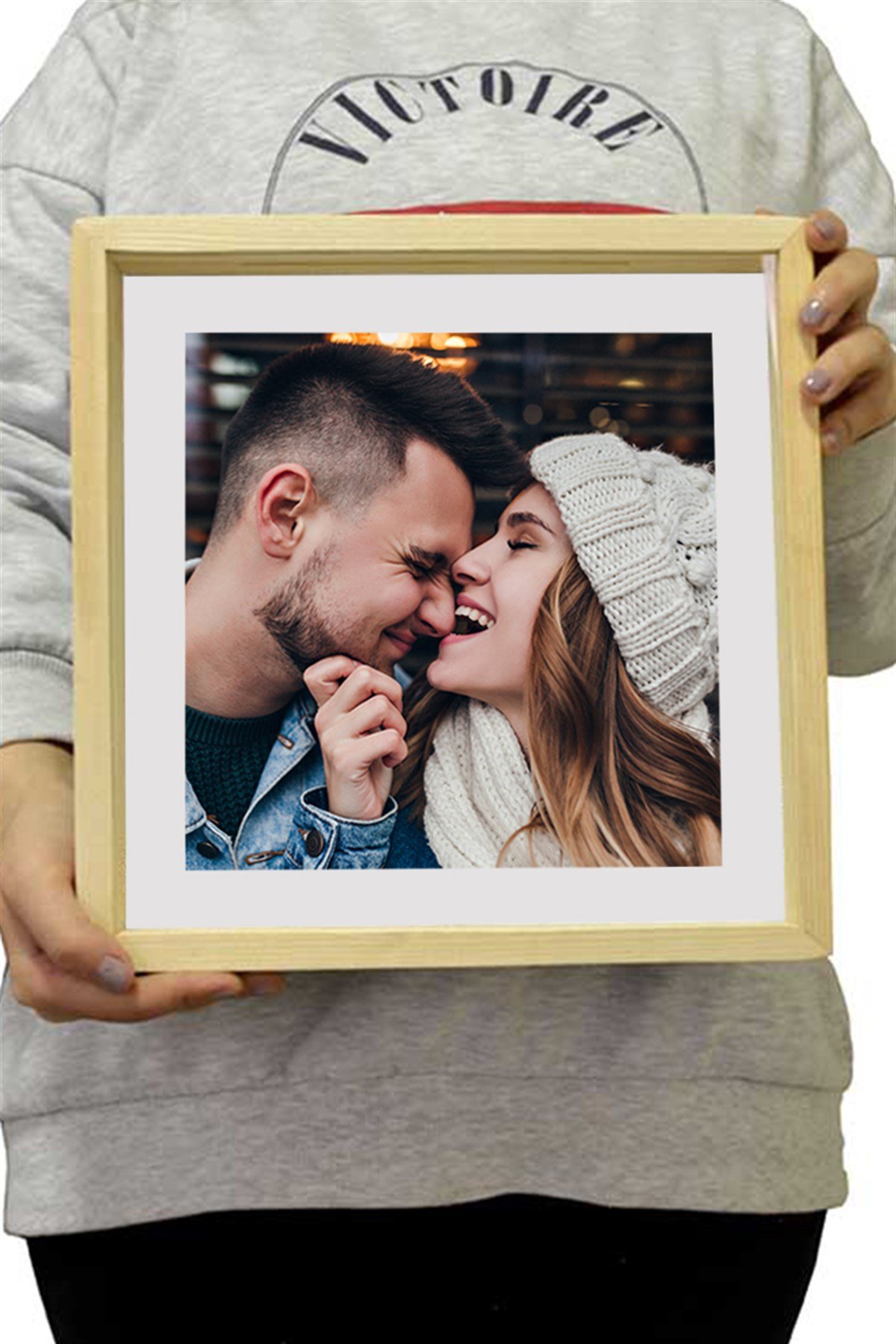 Fotoğraflı Ahşap Anı Kumbarası