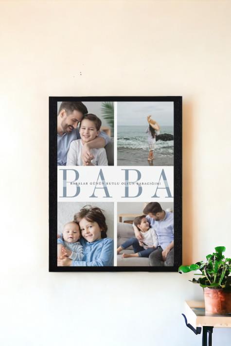 Fotoğraflı Babalar Günü Hediyesi Dikdörtgen Çerçeve