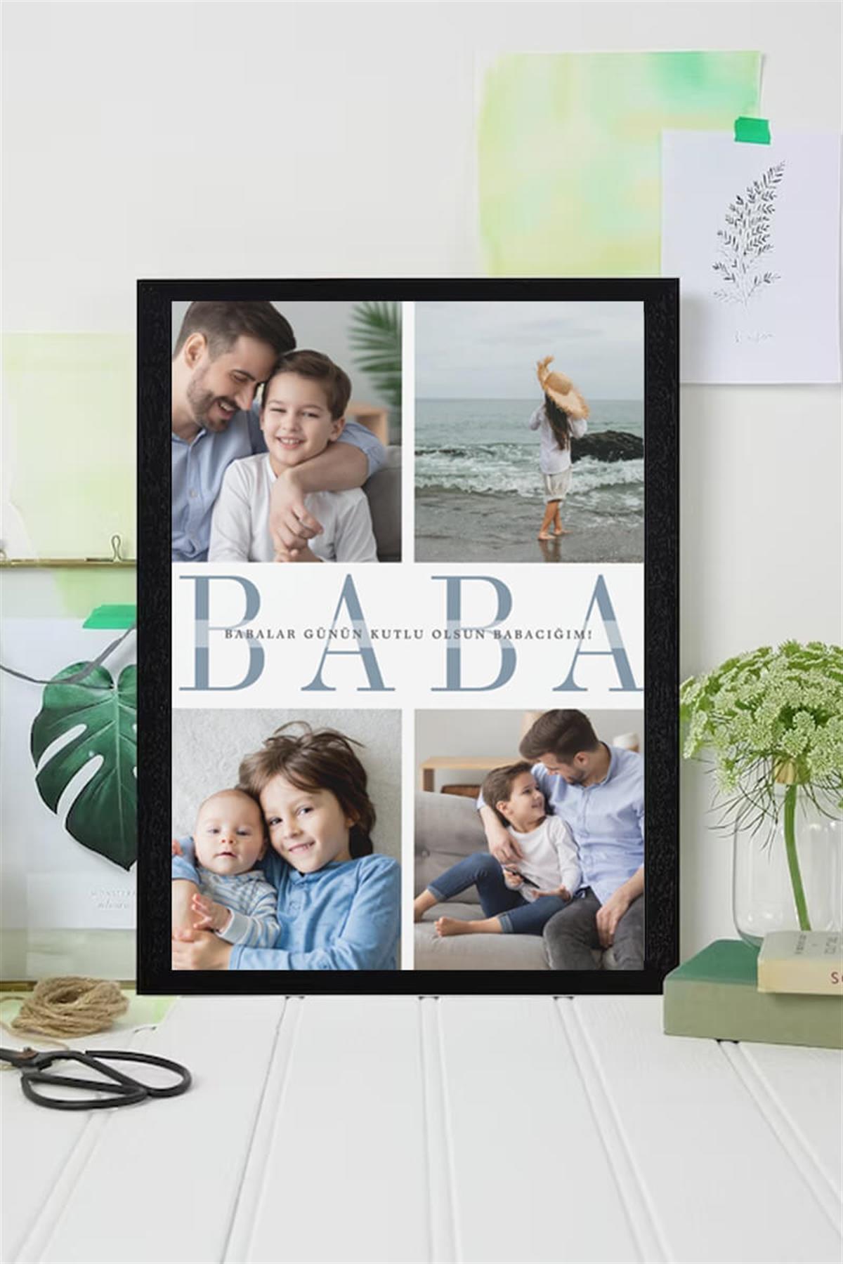 Fotoğraflı Babalar Günü Hediyesi Dikdörtgen Çerçeve