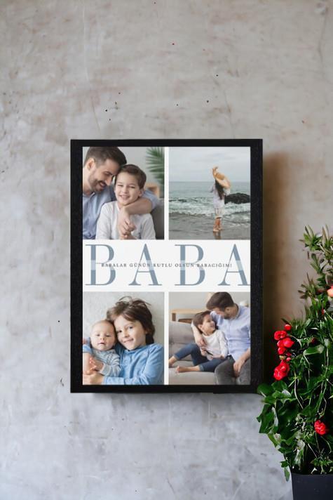 Fotoğraflı Babalar Günü Hediyesi Dikdörtgen Çerçeve