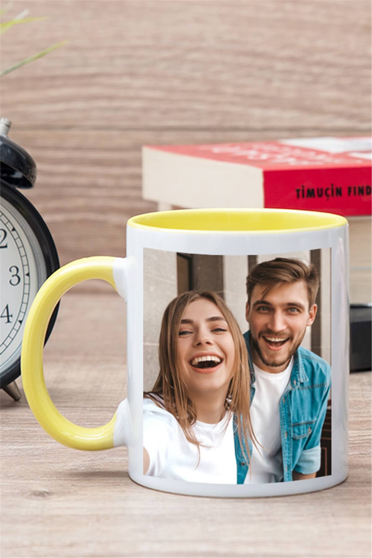 Fotoğraflı İçi Renkli Kupa Bardak