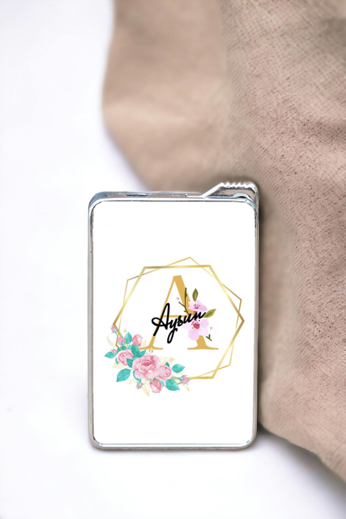 Geometrik Yaldız Tasarım Harfli Çakmak