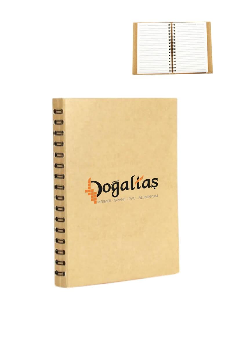 Gizli Spiralli Kraft Kapaklı Defter 090-DG-PETK
