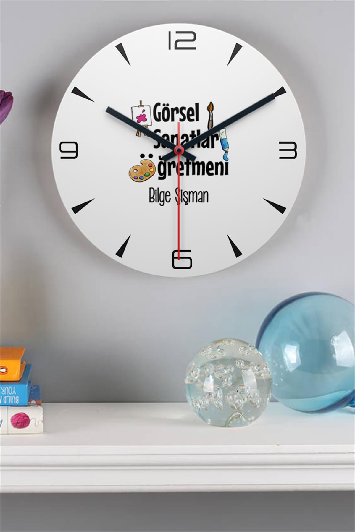 Görsel Sanatlar Öğretmeni Ahşap Duvar Saati