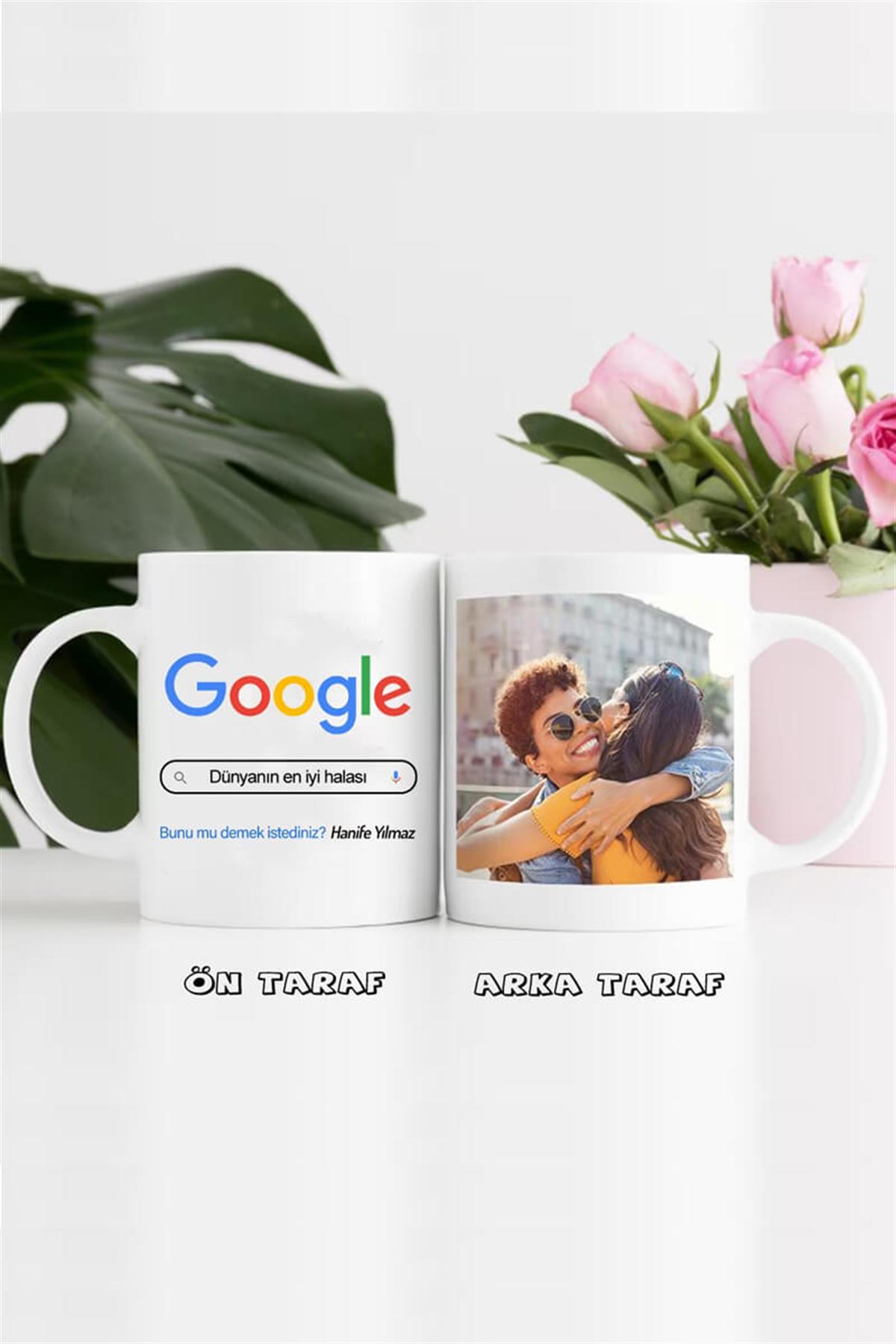 Halaya Hediye Google Tasarım Esprili Beyaz Kupa Bardak