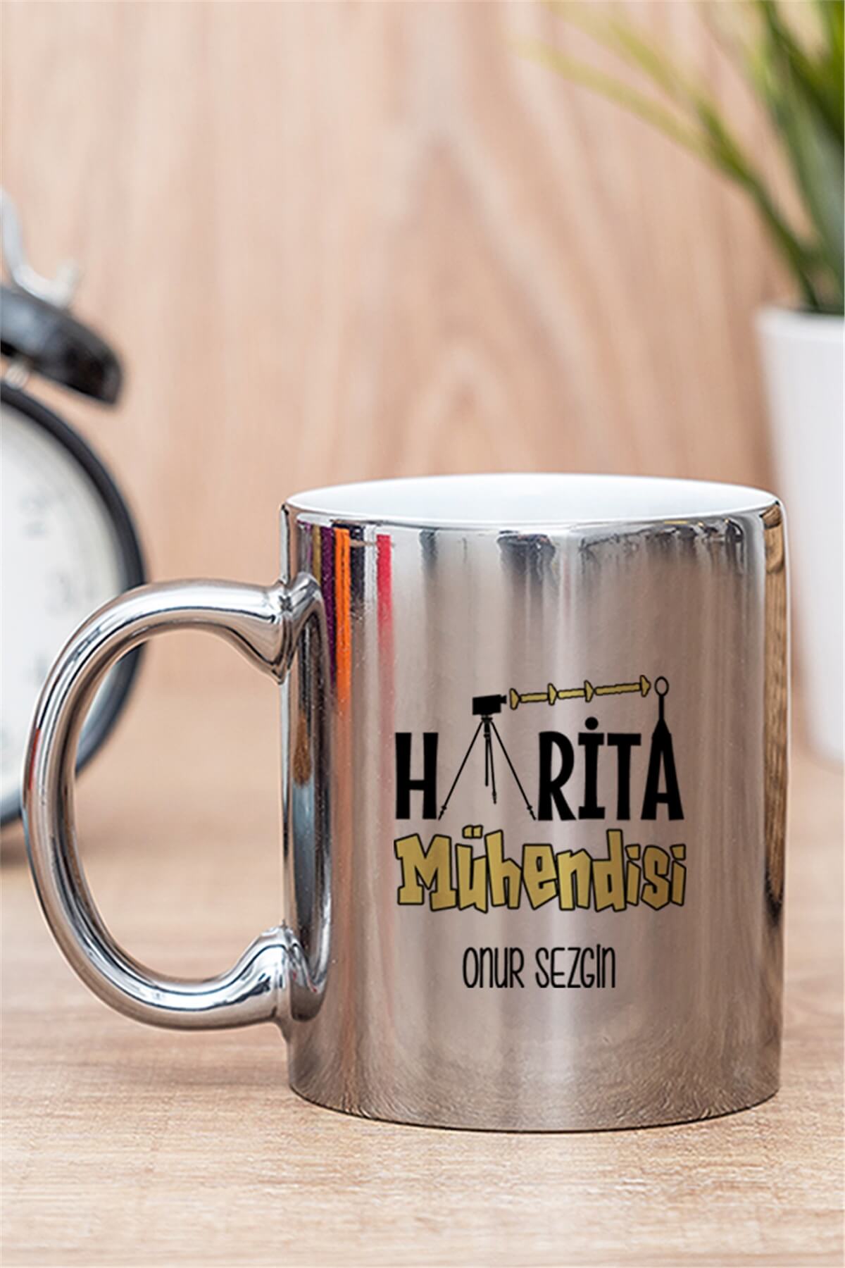 Harita Mühendisi Gold - Silver Kupa Bardak