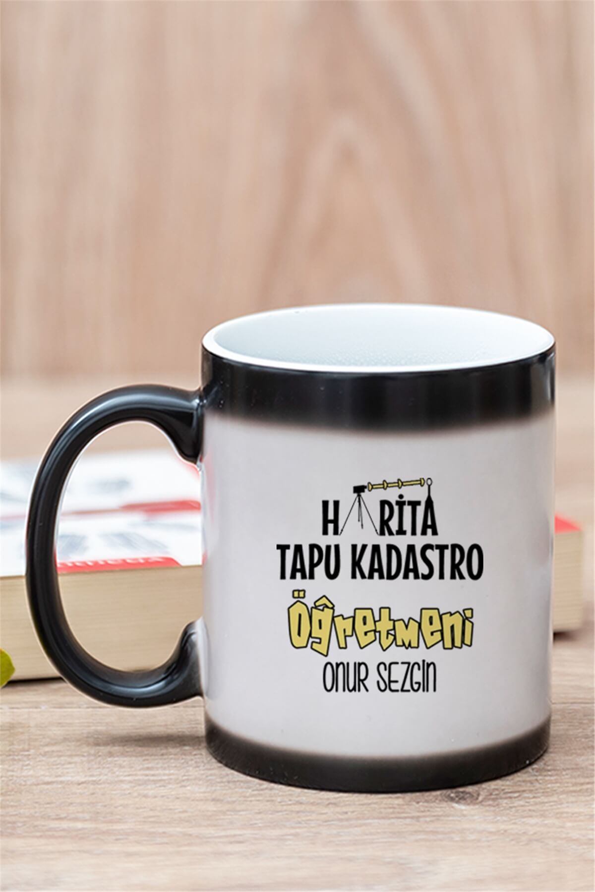 Harita Tapu Kadastro Öğretmeni Sihirli Kupa Bardak