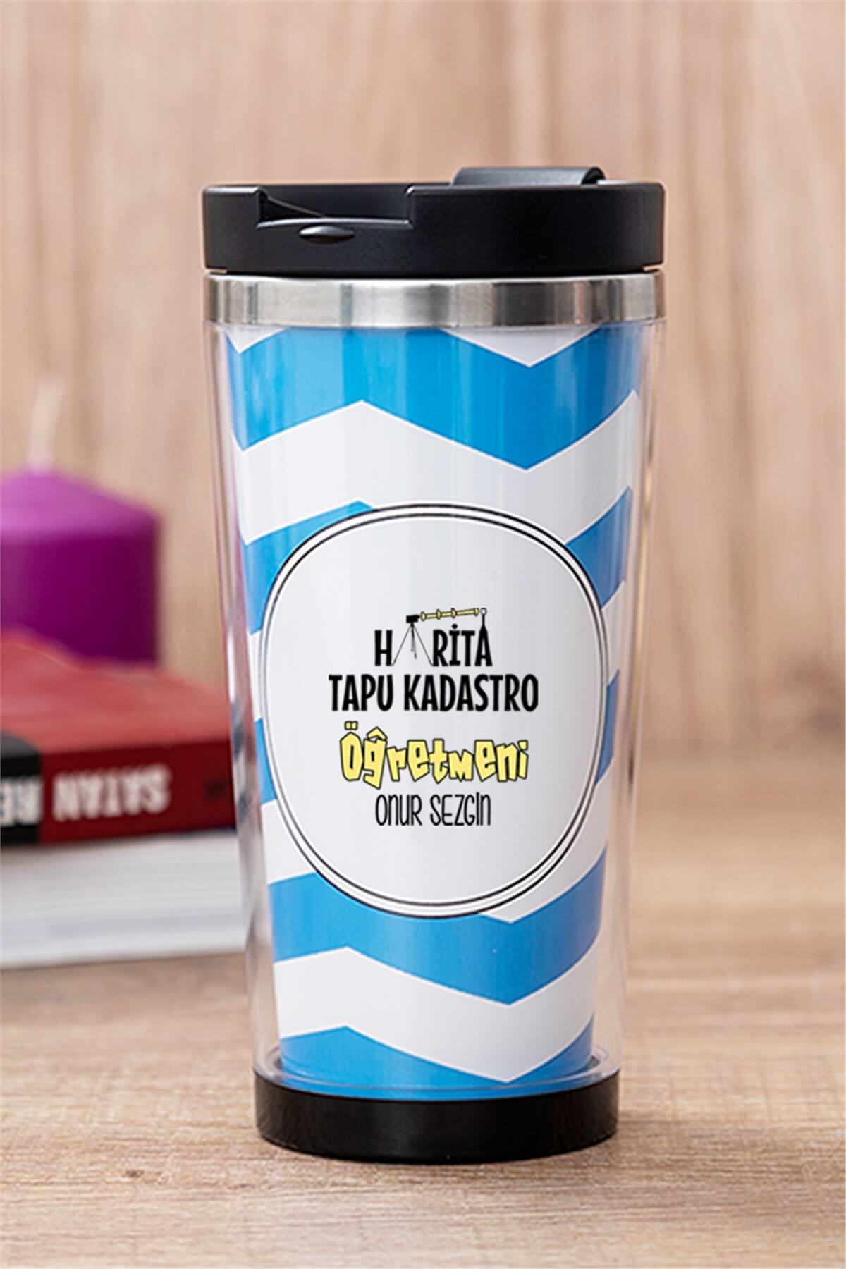 Harita Tapu Kadastro Öğretmeni Termos Bardak