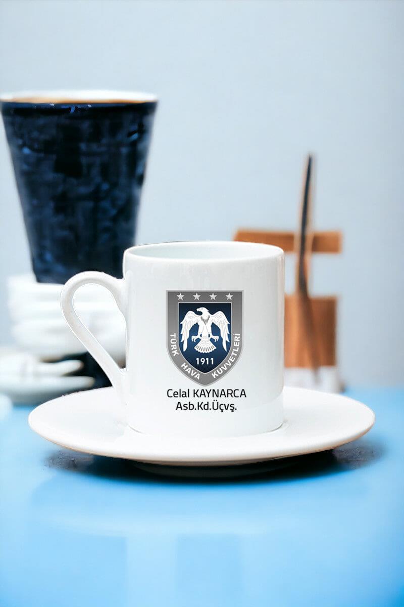 Hava Kuvvetleri Beyaz Türk Kahvesi Fincanı