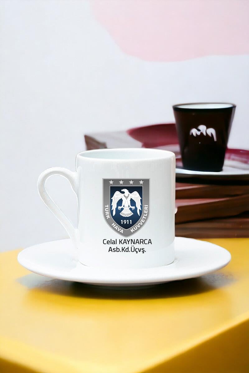 Hava Kuvvetleri Beyaz Türk Kahvesi Fincanı