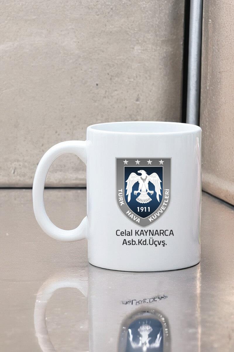 Hava Kuvvetleri Logolu Beyaz Kupa Bardak