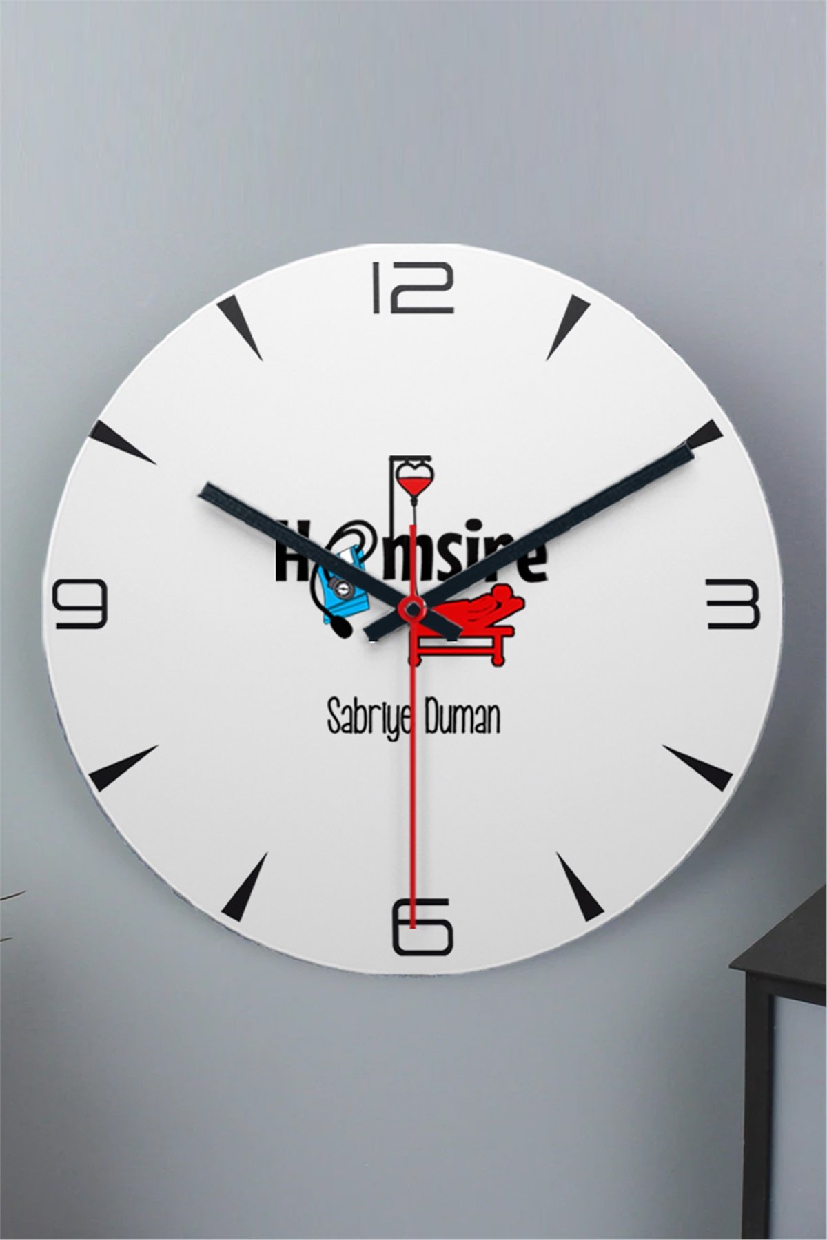 Hemşire Ahşap Duvar Saati