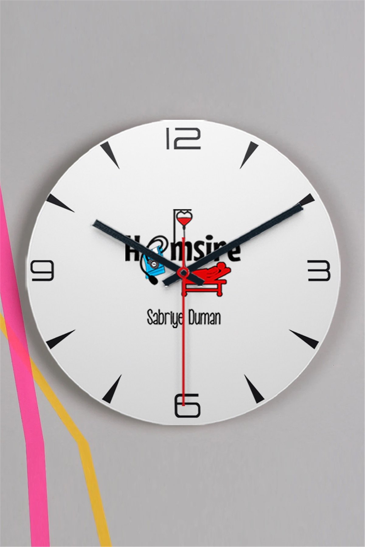 Hemşire Ahşap Duvar Saati